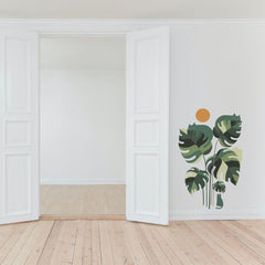 Monstera Wall Sticker (PVC Vinyl, 60 cm x 90 cm, Self-adhesive) - Rangoli