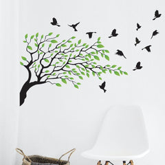  Flowers Branch Wall Sticker