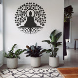 Peaceful Buddha and Quote on Mind Wall Sticker