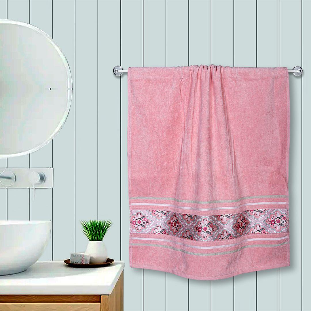 Oriental Bath Towel Set Of 2 - Peach