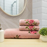 Blossom 450 GSM Cotton Towel Set of 3 - Light Purple