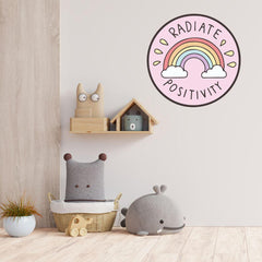 Radiate positivity Wall Sticker (PVC Vinyl, 40 cm x 40 cm, Self-adhesive) - Rangoli