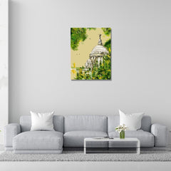 Rangoli wooden stretched Victoria memorial wall art for home décor