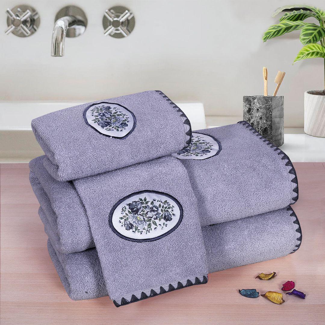 Gemstone Towel Set Of 4 - Grey