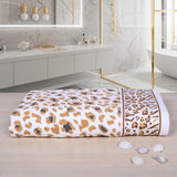 Snow Leopard 100% Cotton Bath Towel, 500 GSM - Brown