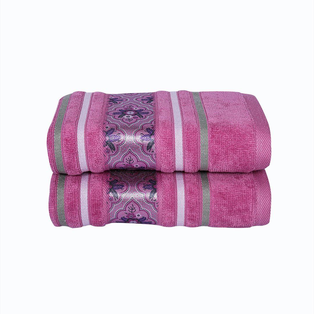 Oriental Hand Towel Set Of 2 - Purple