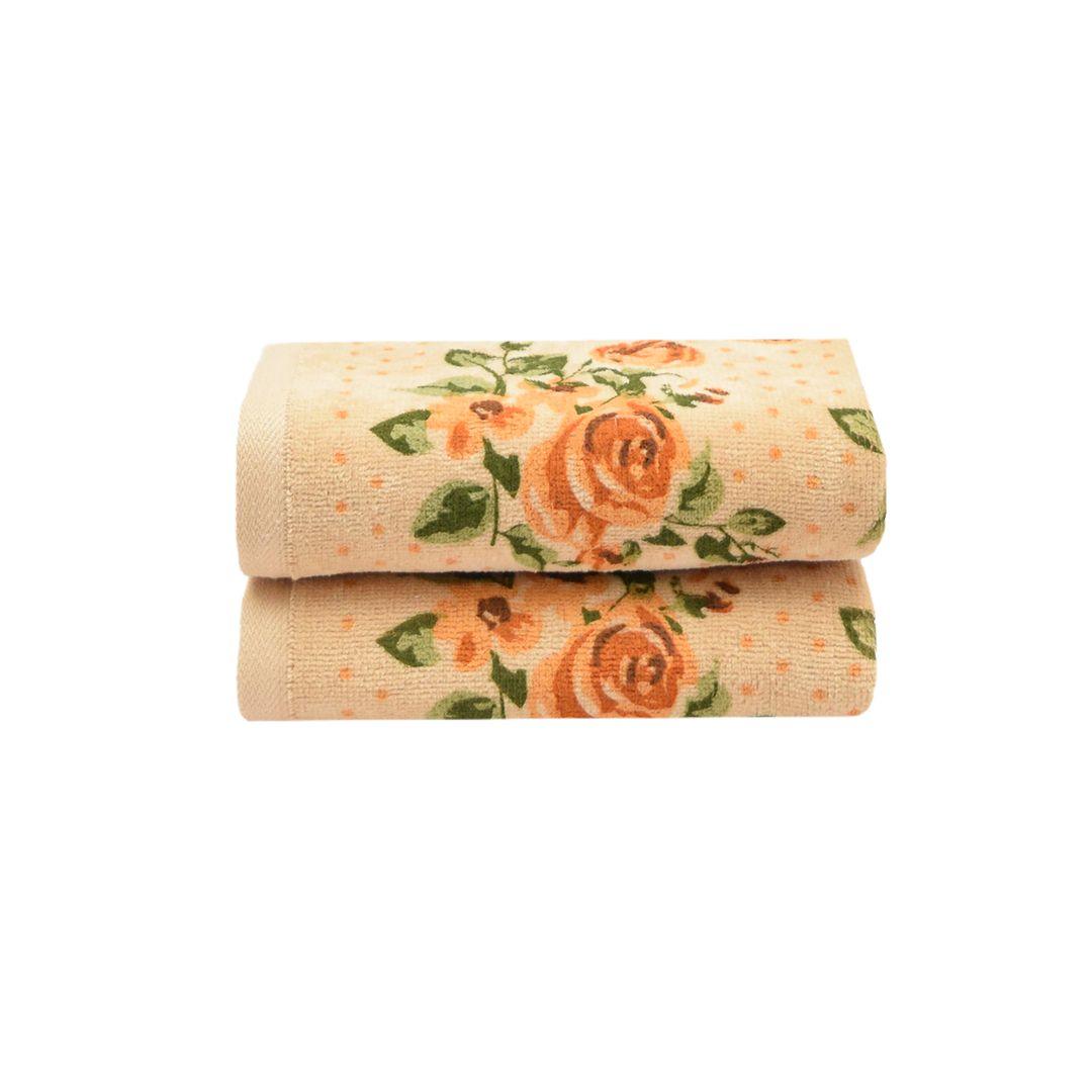 Blossom 450 GSM Cotton Hand Towel - Beige