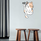 Hi Cat Wall Sticker (PVC Vinyl, 38 cm x 26 cm, Self-adhesive)