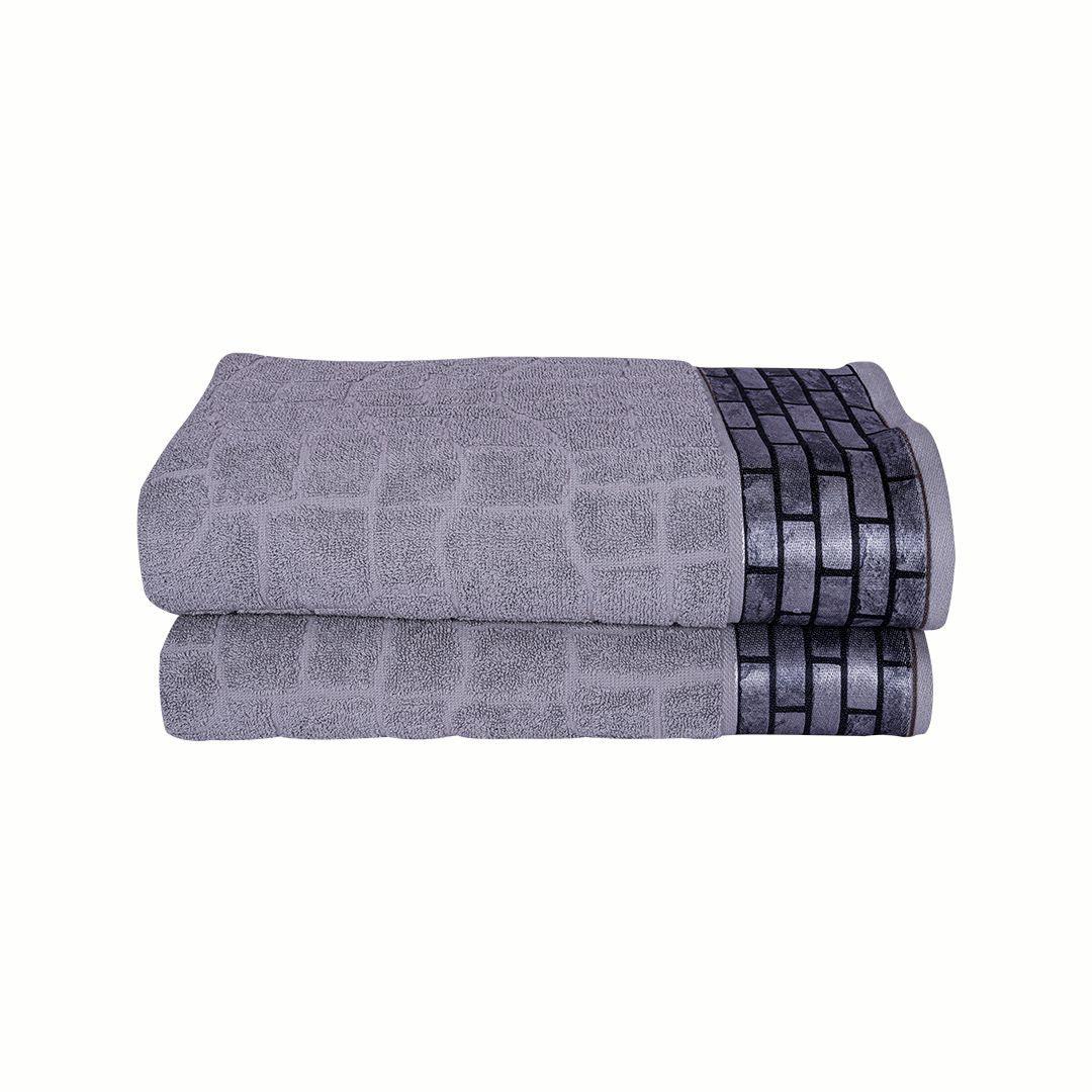 Stonewall Bath Towel Set Of 2 - Grey