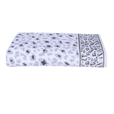 Snow Leopard 100% Cotton Bath Towel, 500 GSM - Grey