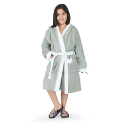 Kids 100% Cotton Bathrobe - Grey