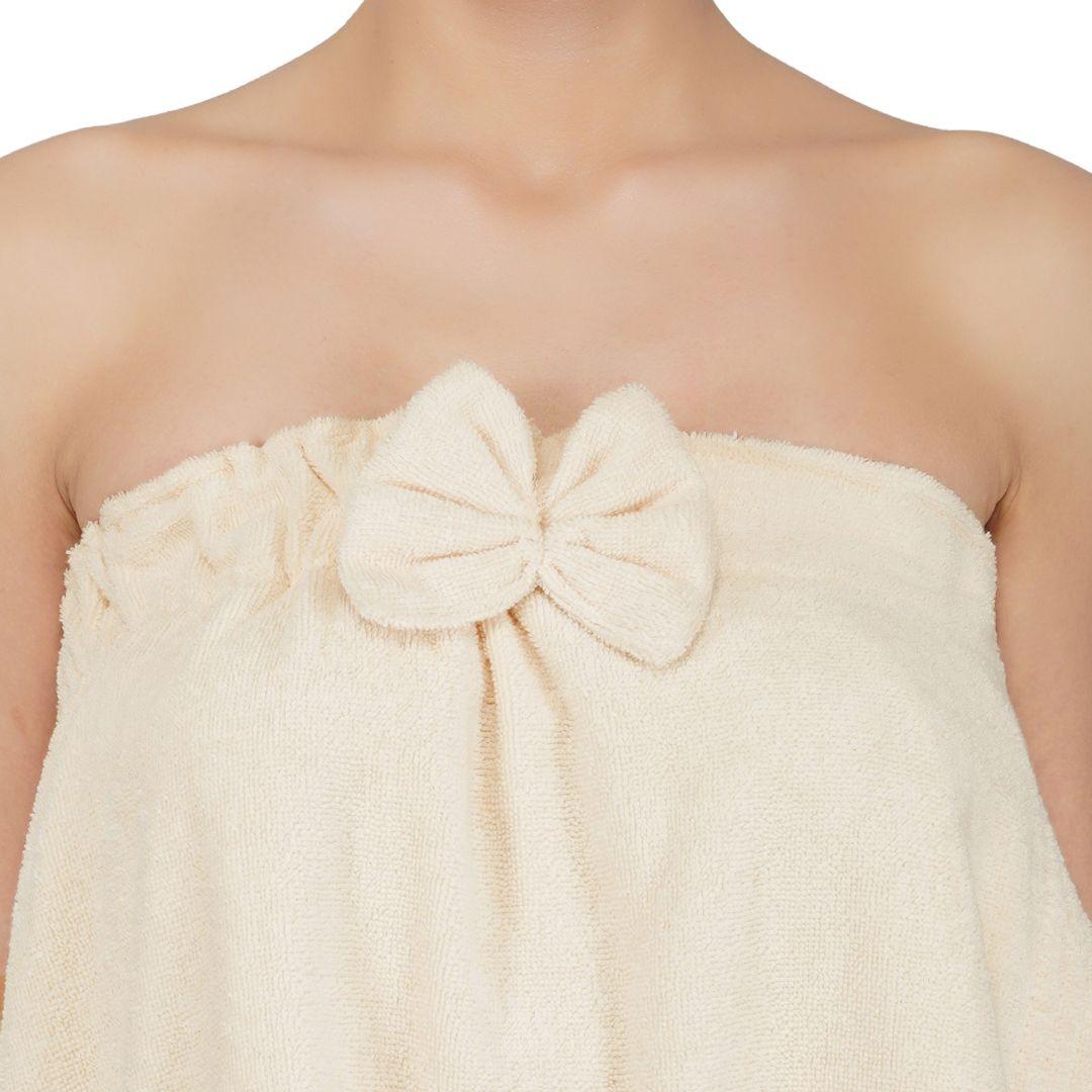 Noble Women Cotton Body Wrap Bath Towel - Cream