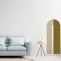 Aesthetic Curve Wall Sticker (PVC Vinyl, 45 cm x 100 cm, Self-adhesive) - Rangoli