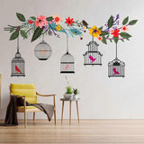 Birds in cage Wall Sticker