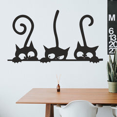 Cat Wall Sticker (PVC Vinyl, 68 cm x 120 cm, Self-adhesive) - Rangoli