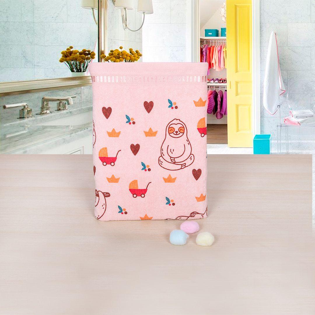 450 GSM Natural Cotton Baby Bath Towel (50x90 Cm) - Peach