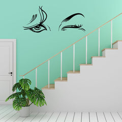 Eye Wink Wall Sticker (PVC Vinyl, 175 cm x 75 cm, Self-adhesive) - Rangoli