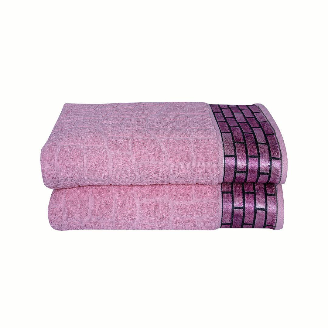Stonewall Bath Towel Set Of 2 - Pink