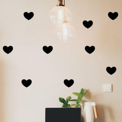 Hearts Wall Sticker (PVC Vinyl, (7 cm x 5.5 cm) x 112 pieces, Self-adhesive) - Rangoli