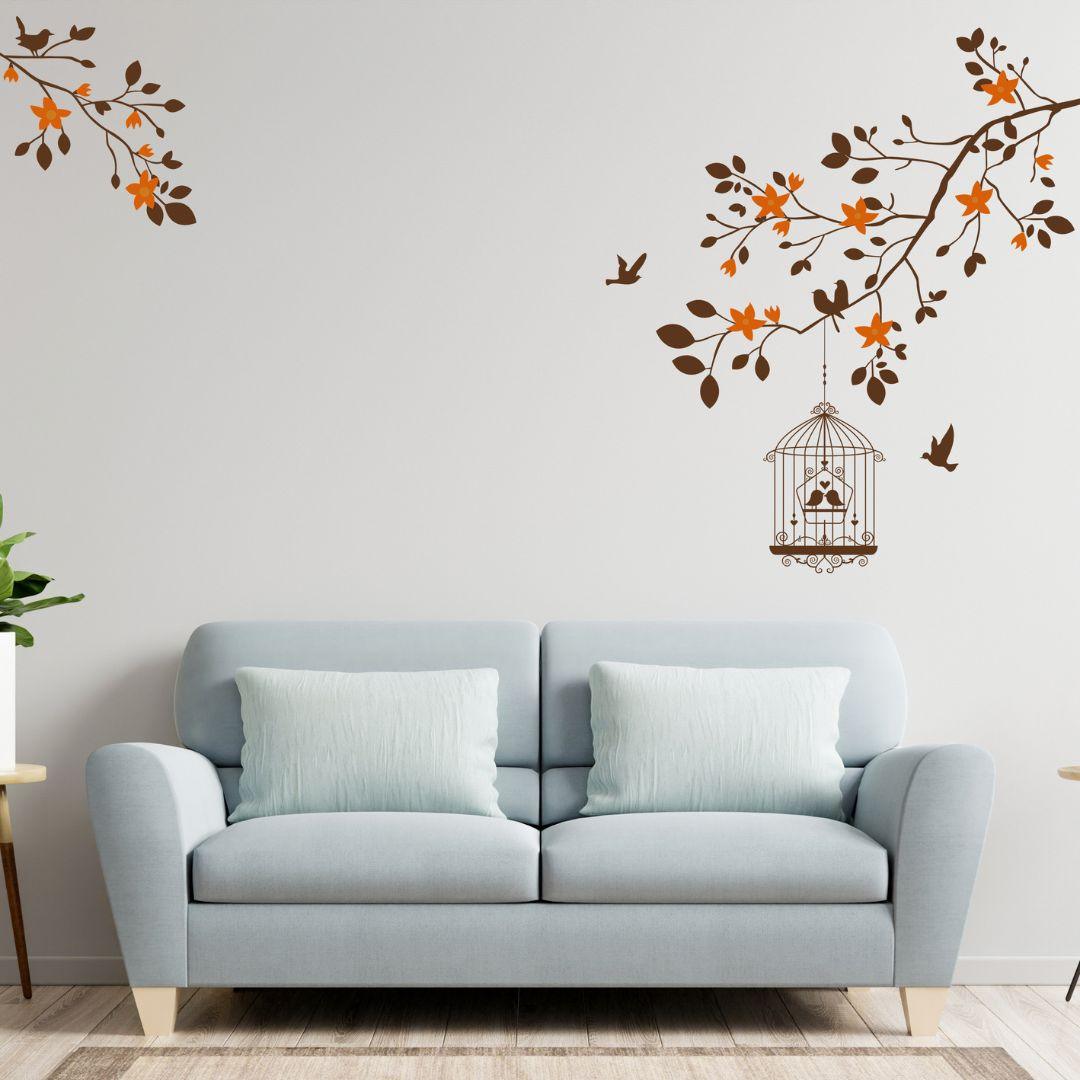 Autumn tree birds Wall Sticker