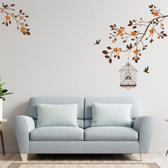 Autumn tree birds Wall Sticker