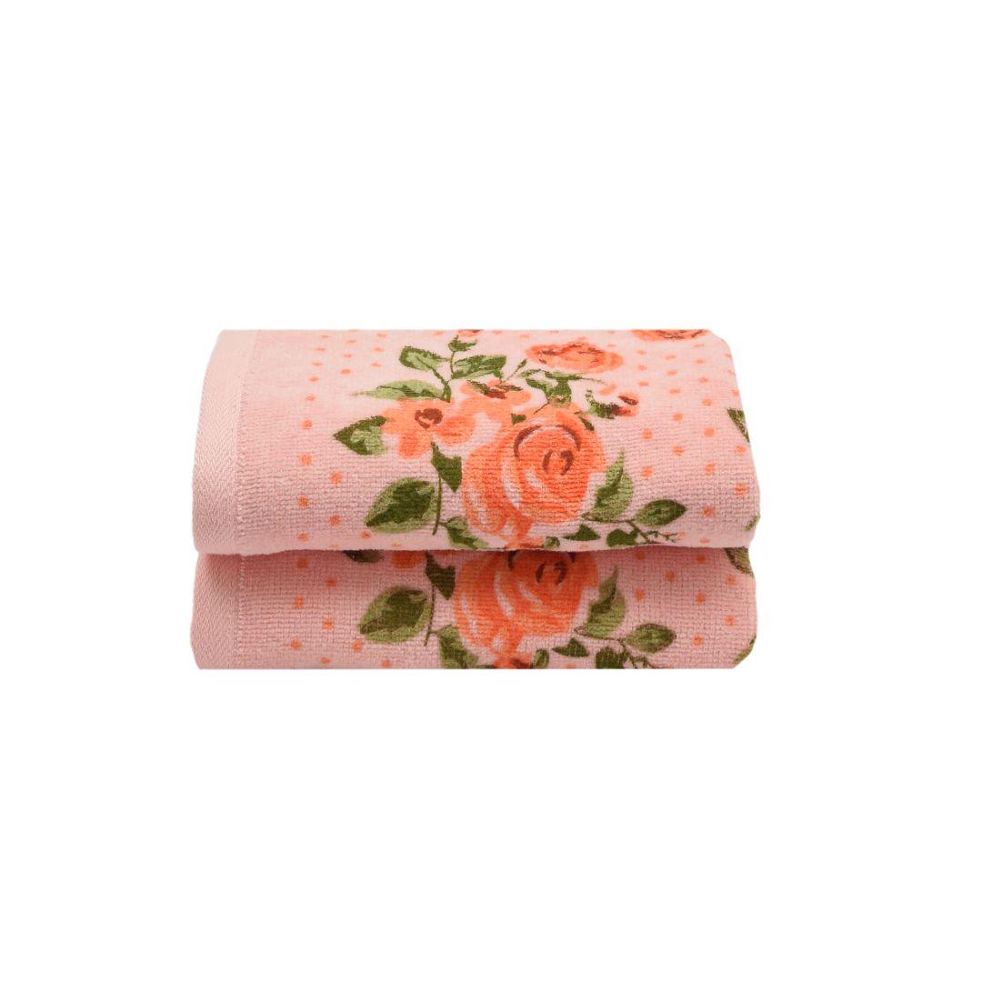 Blossom 450 GSM Cotton Hand Towel - Light pink