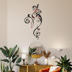 Abstract Ganesh Wall Sticker (PVC Vinyl, 35 cm x 70 cm, Self-adhesive) - Rangoli