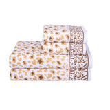 Snow Leopard 100% Cotton Towel Set of 4, 500 GSM - Beige