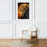 Rangoli wooden stretched the moon art for home décor