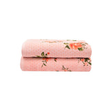 Blossom 450 GSM Cotton Bath Towel Set of 2 - Light Pink