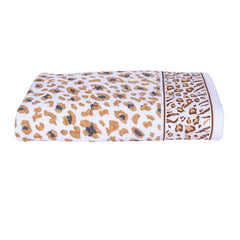 Snow Leopard 100% Cotton Bath Towel, 500 GSM - Brown