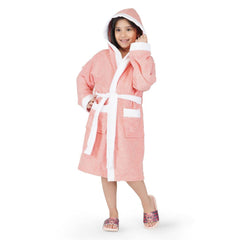 Kids Cotton Bathrobe, 400 GSM - Pink