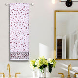 Snow Leopard 100% Cotton Towel Set of 4, 500 GSM - Purple