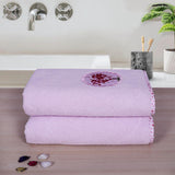 Love Tree Bath Towel Set Of 2 - Light Pink