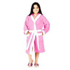 Kids Cotton Bathrobe - Baby Pink