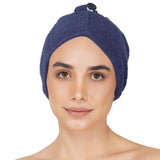 Noble Cotton Hair Wrap Towel - Navy Blue