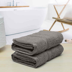 Super Comfy 100% Cotton Hand Towels, Ash