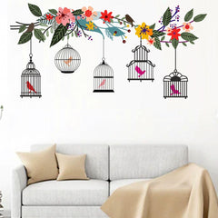 Birds in cage Wall Sticker