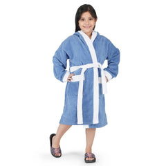 Kids Cotton Bathrobe - Blue