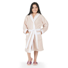 Kids Cotton Bathrobe - Beige