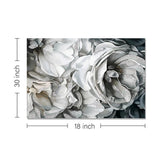  Rangoli wooden stretched grey rose canvas wall art for home décor - 30x18 - Inch