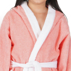 Kids Cotton Bathrobe, 400 GSM - Pink