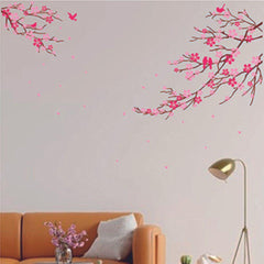 Bird House on a tree branch Wall Sticker