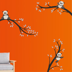 Panda on tree branch - Wall Sticker