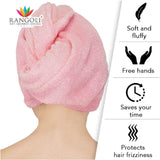 Noble Cotton Hair Wrap Towel - Pink