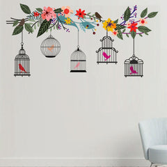 Birds in cage Wall Sticker