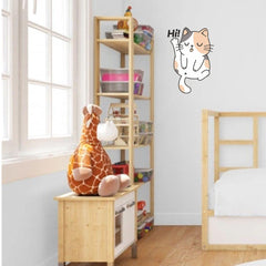 Hi Cat Wall Sticker (PVC Vinyl, 38 cm x 26 cm, Self-adhesive) - Rangoli