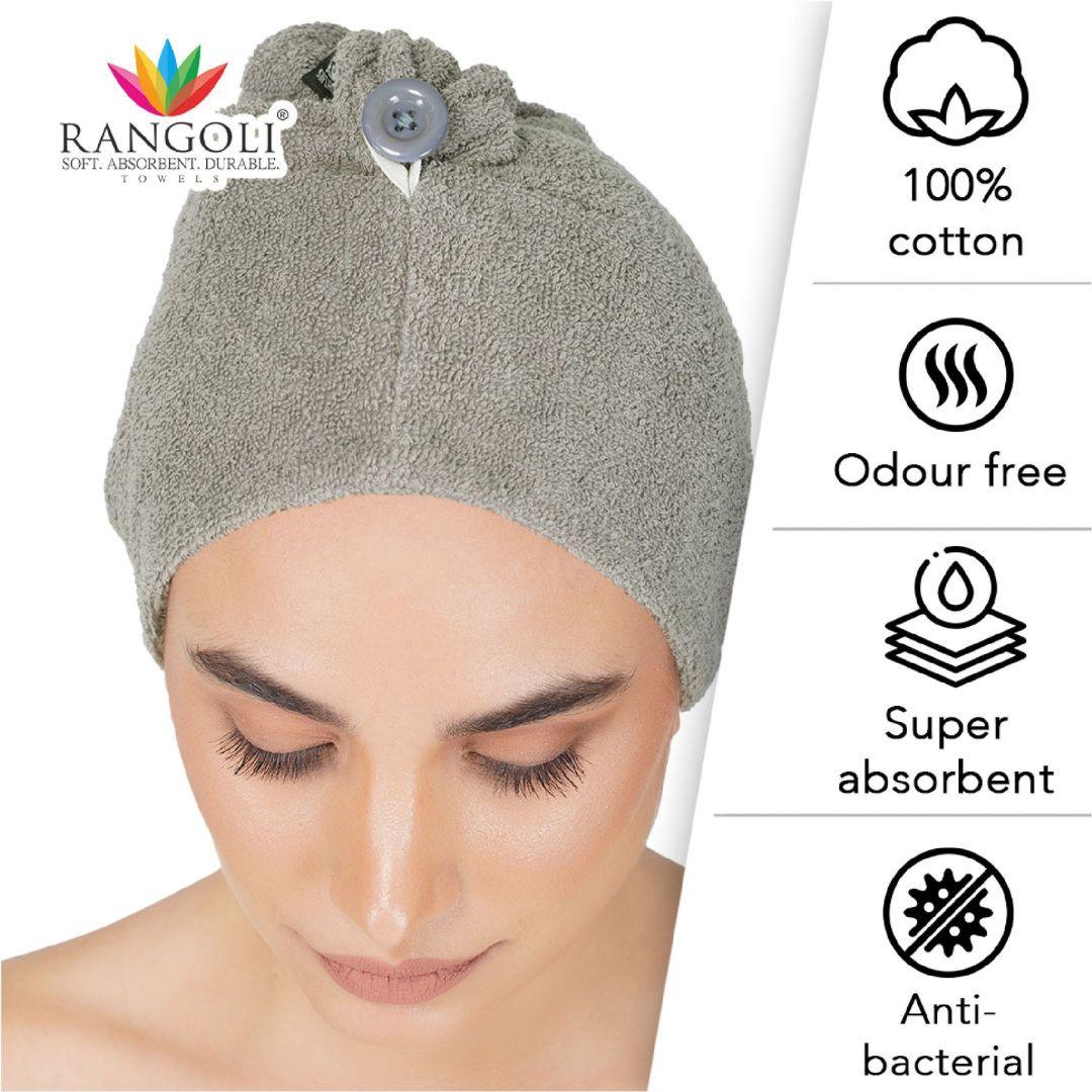 Noble Cotton Hair Wrap Towel - Grey