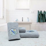 Prima Dream 100% Cotton Towel Set of 3 (Applique Embroidery), 450 GSM