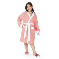 Kids Cotton Bathrobe, 400 GSM - Pink